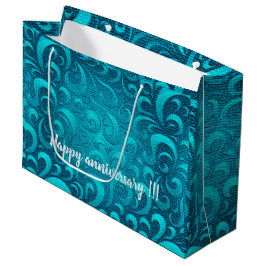 Bolsa De Regalo Grande Moderno Aqua Blue Trendy
