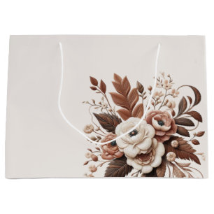 Bolsa De Regalo Grande Moderno País Elegante Occidental- Floral