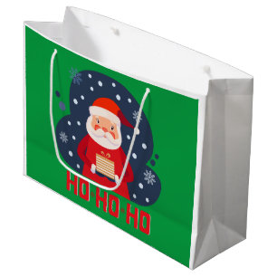 Bolsa De Regalo Grande Moderno retro Ho Ho Ho Ho Ho lindo Santa Navidades