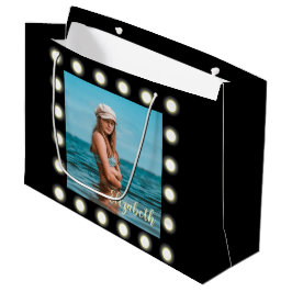 Bolsa De Regalo Grande Moderno y exclusivo marco de fotos en cuadrado neg