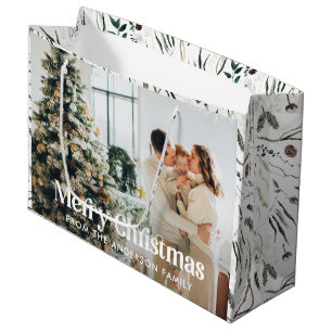 Bolsa De Regalo Grande Modernos y elegantes Navidades de fotografía acuát