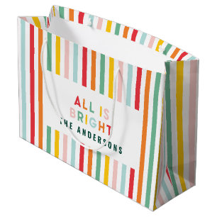 Bolsa De Regalo Grande Modernos y luminosos Navidades de familia minimali
