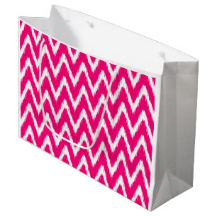 Bolsa De Regalo Grande Modos rosados asiáticos Ikat Chevrons