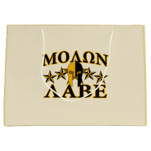 Bolsa De Regalo Grande Molon Labe Guerrero Espartano Casco Decoración Dor