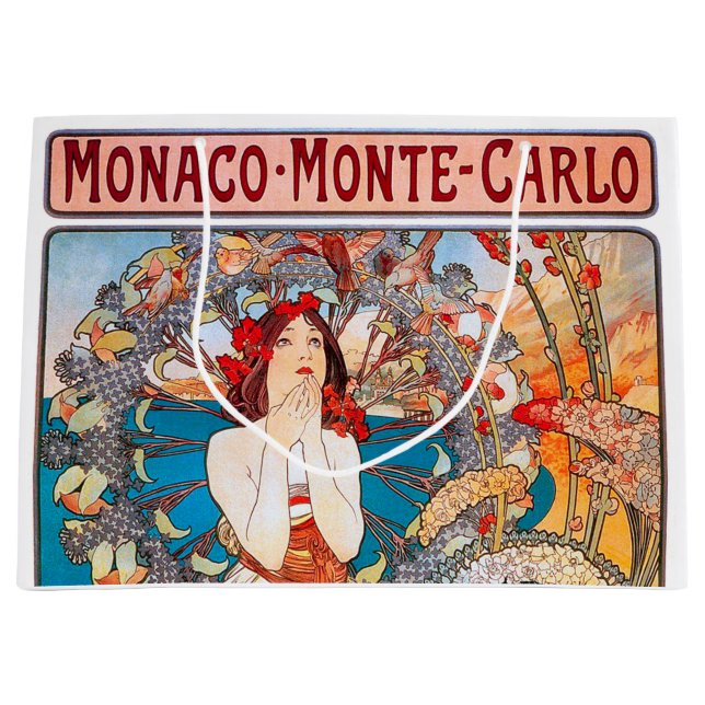 Bolsa De Regalo Grande Mónaco, Montecarlo, Mucha (Anverso)