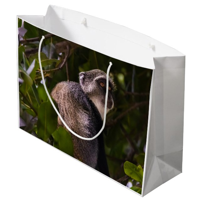 Bolsa De Regalo Grande Mono azul, Zanzíbar (Angulo reverso)