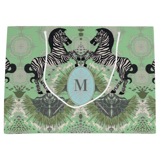 Bolsa De Regalo Grande Monograma cebra de duelo (Anverso)