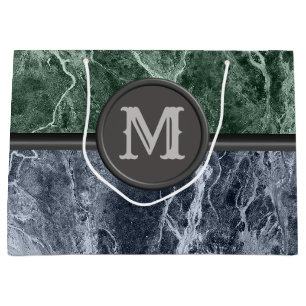 Bolsa De Regalo Grande Monograma de mármol de dos colores - Escoja sus co