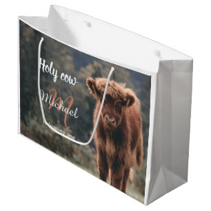 Bolsa De Regalo Grande Monograma de ternera bovina de la región montañesa