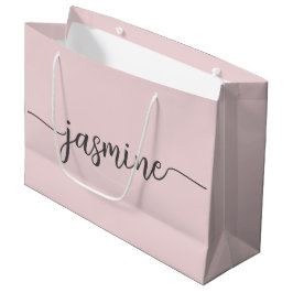 Bolsa De Regalo Grande Monograma grande de letra script femenina minimali