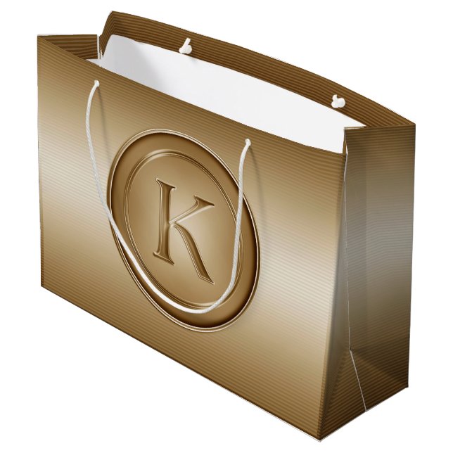 Bolsa De Regalo Grande Monograma "Letra K" (Angulo reverso)