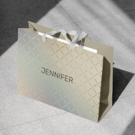 Bolsa De Regalo Grande Monograma moderno lujoso iridiscente