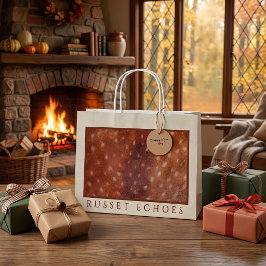 Bolsa De Regalo Grande Monograma personalizado de estofa Russet