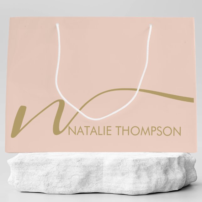 Bolsa De Regalo Grande Monograma personalizado personalizado con nombre G (Subido por el creador)