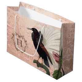 Bolsa De Regalo Grande Monograma rosa elegante