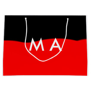 Bolsa De Regalo Grande Monograma simple añada su letra de nombre man mini