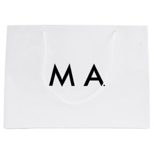Bolsa De Regalo Grande Monograma simple añade tu letra nombre hombre mini