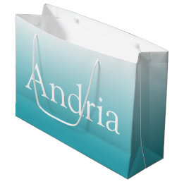 Bolsa De Regalo Grande Monograma Simple | Ombre Acuático