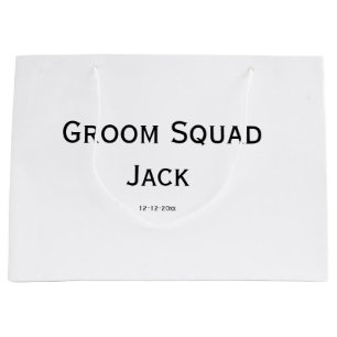 Bolsa De Regalo Grande monograma simple personalizado añade tu nombre bod