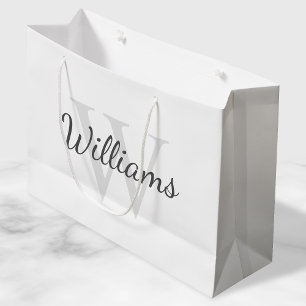 Bolsa De Regalo Grande Monograma y nombre personalizados