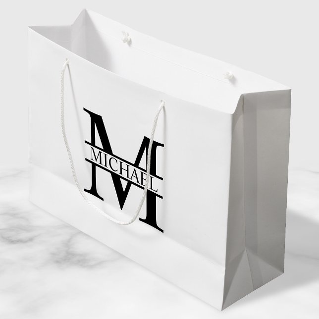 Bolsa De Regalo Grande Monograma y nombre personalizados (Subido por el creador)
