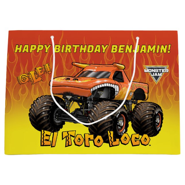 Bolsa De Regalo Grande Monster Jam - Cumpleaños de El Toro Loco (Anverso)