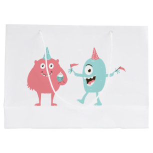 Bolsa De Regalo Grande Monstruos de Fiesta divertidos