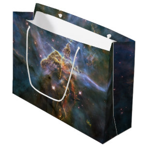 Bolsa De Regalo Grande Montaña mística en el espacio hubble de la nebulos