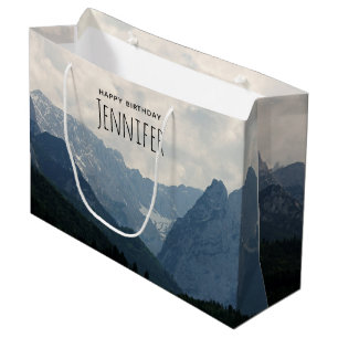 Bolsa De Regalo Grande Montañas Alpinas Foto Naturaleza del país Cumpleañ