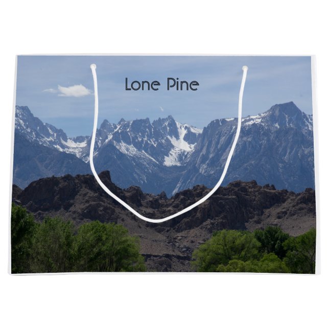 Bolsa De Regalo Grande Montañas de nieve de Lone Pine (Anverso)