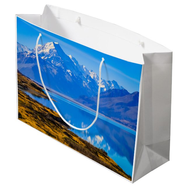 Bolsa De Regalo Grande Monte Cook con vistas al lago Pukaki, NZ (Angulo reverso)