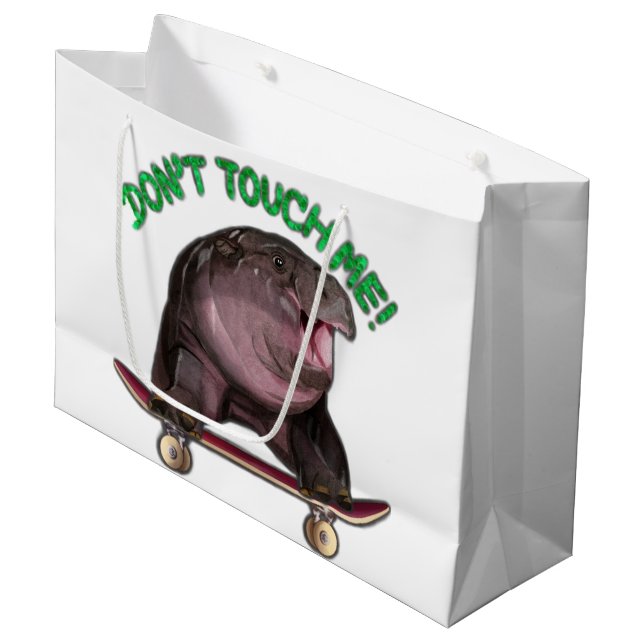 Bolsa De Regalo Grande Moo Deng Hippo (Angulo Anverso)