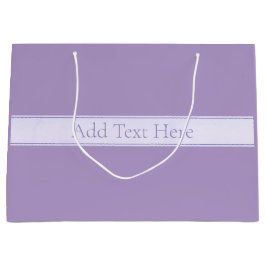 Bolsa De Regalo Grande Morado Lavanda Claro Elegante Personalizable