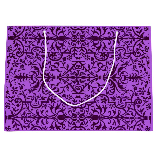 Bolsa De Regalo Grande Motif victoriano en morado (Anverso)