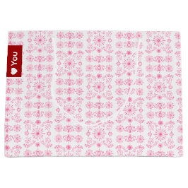Bolsa De Regalo Grande Motivo Rosa Delicado