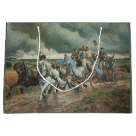 Bolsa De Regalo Grande Motor de fuego vintage (por Eugène Burnand)