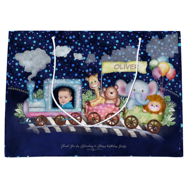 Bolsa De Regalo Grande Motor de tren de corte (Anverso)