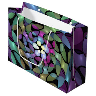 Bolsa De Regalo Grande Movimientos coloridos Resumen Arte Fractal Trippy