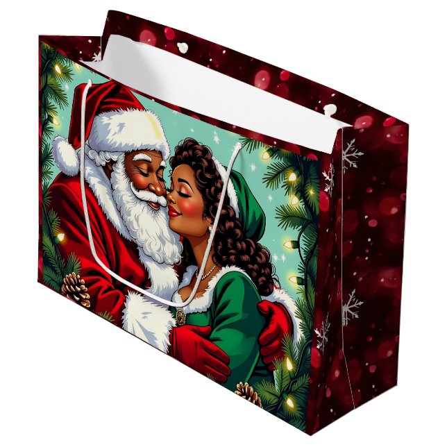 Bolsa De Regalo Grande Mr and Mrs Clause Sweet Christmas  (Angulo Anverso)
