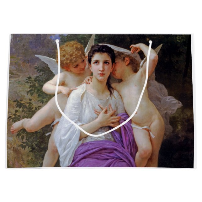 Bolsa De Regalo Grande Mujer con Cupido, Bouguereau (Anverso)