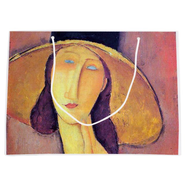 Bolsa De Regalo Grande Mujer con gran Gorra, Modigliani (Anverso)