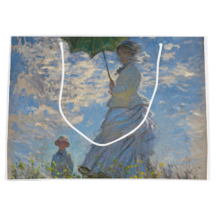 Bolsa De Regalo Grande Mujer con parasol   Paisaje francés