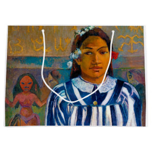 Bolsa De Regalo Grande Mujer con un abanico, Gauguin