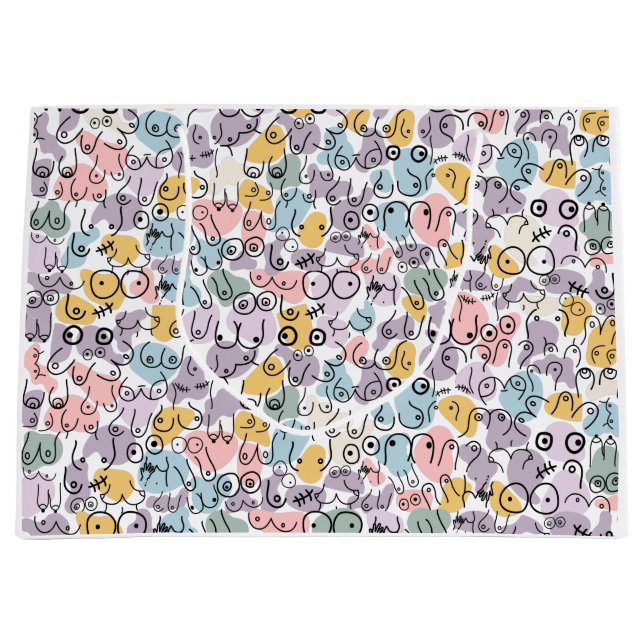 Bolsa De Regalo Grande mujer de pecho pastel (Anverso)