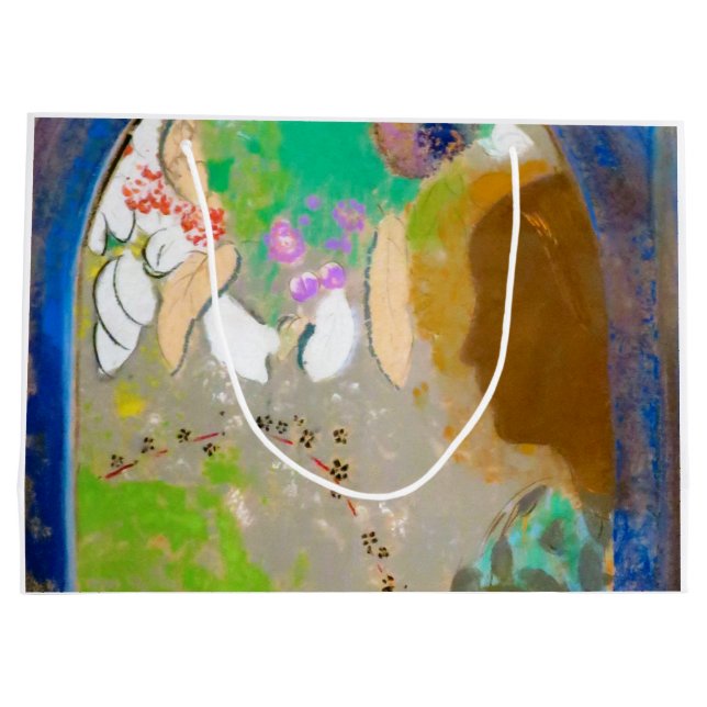 Bolsa De Regalo Grande Mujer en la ventana, Redon (Reverso)