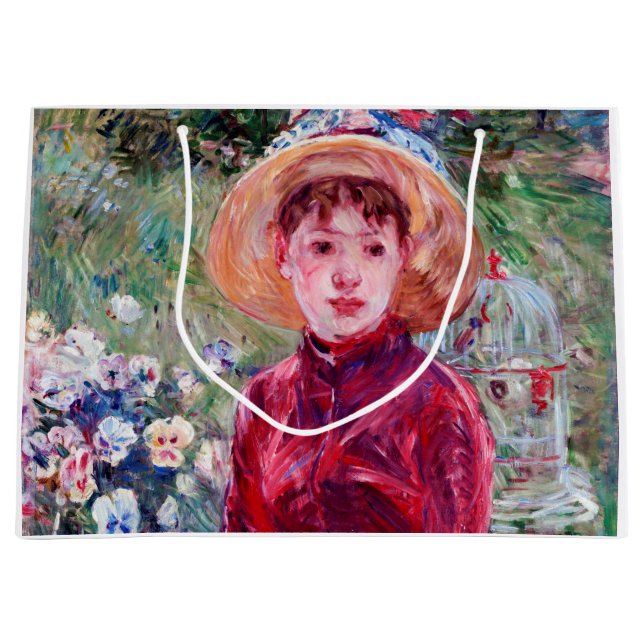 Bolsa De Regalo Grande Mujer en rojo, Berthe Morisot (Anverso)