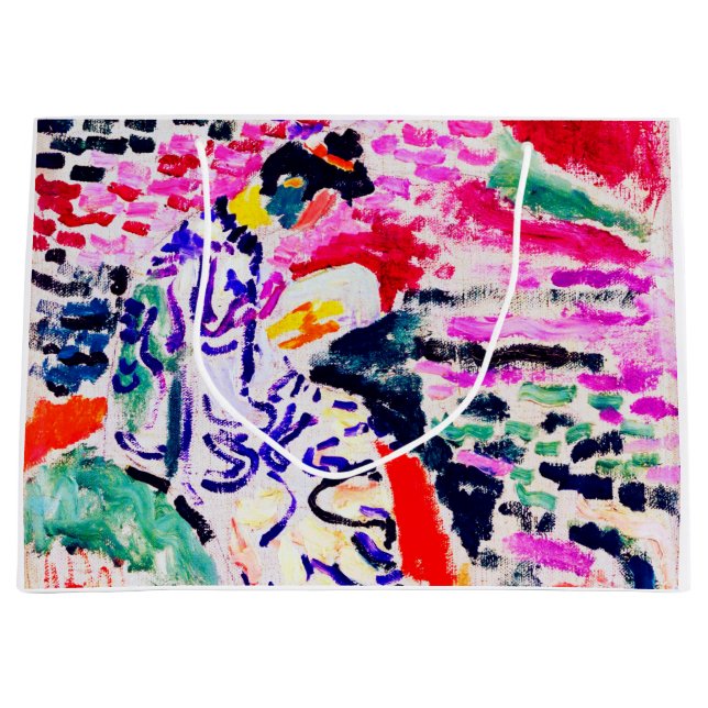 Bolsa De Regalo Grande Mujer japonesa al lado del agua, Matisse (Anverso)
