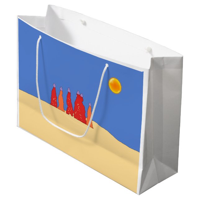 Bolsa De Regalo Grande Mujeres llevando agua en el desierto de Thar - Raj (Angulo Anverso)