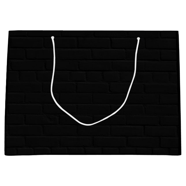 Bolsa De Regalo Grande Muro de ladrillo negro (Anverso)
