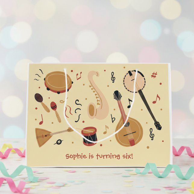 Bolsa De Regalo Grande Music instruments kids birthday (Subido por el creador)